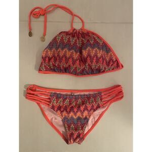 Luli Fama Swim Women M/L Bikini Set Song of the Sea Summer Beach Pool Swimwear